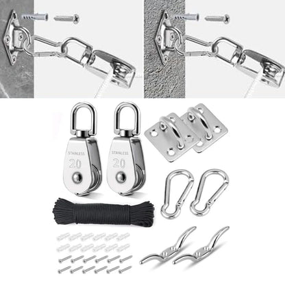 Swivel Pulley Kit M20 Pulley System Lifting Tasks Smooth Operation Easy Setup Versatile Capacity Heavy Duty Pulling Tasks