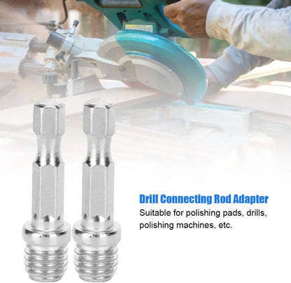 Drill Adapter M10/M14 Chuck Conversion Rod — Triangle / Round / Hex Shank for Grinder Polishing Discs