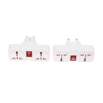 UK/EU Plug Adapter with Switch Universal Extension Socket 10A 250V