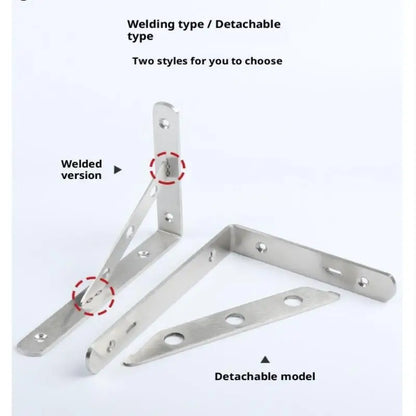 2Pcs Angle Bracket Heavy Duty For Wall Angle Bracket Stainless Steel L Type Bracket
