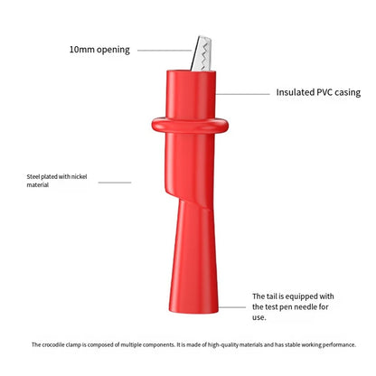High Voltage Clips Test Leads Testing Equipment Versatile Connection Soldered Joints Ergonomic Grip For Multimeter Probes