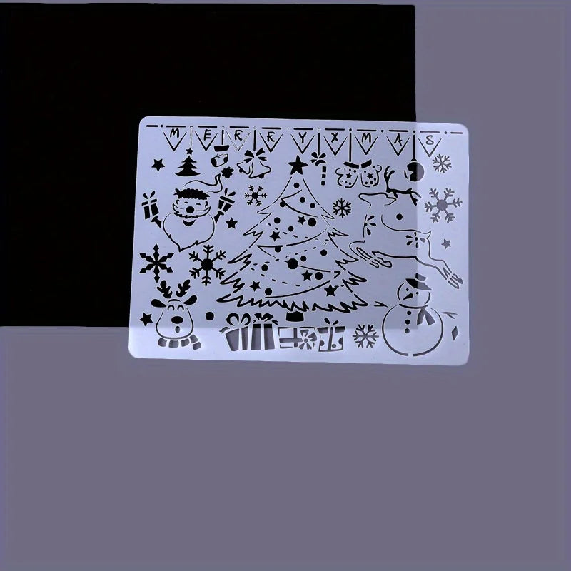A4 5pcs/set  DIY Painting Template Wall Stencil Airbrush Scrapbook Coloring Embossing Album Diary Christmas Drawing Copy Templat