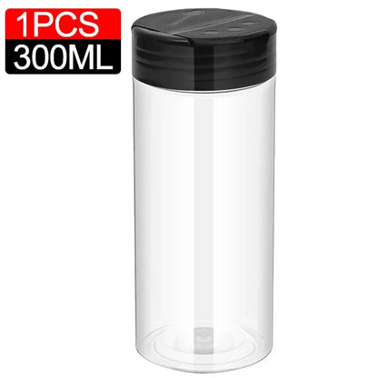 1/10Pcs Plastic Spice Jars with Shaker Lids Kitchen Empty Salt Pepper Condiment Powder Barbecue Seasoning Bottles Container
