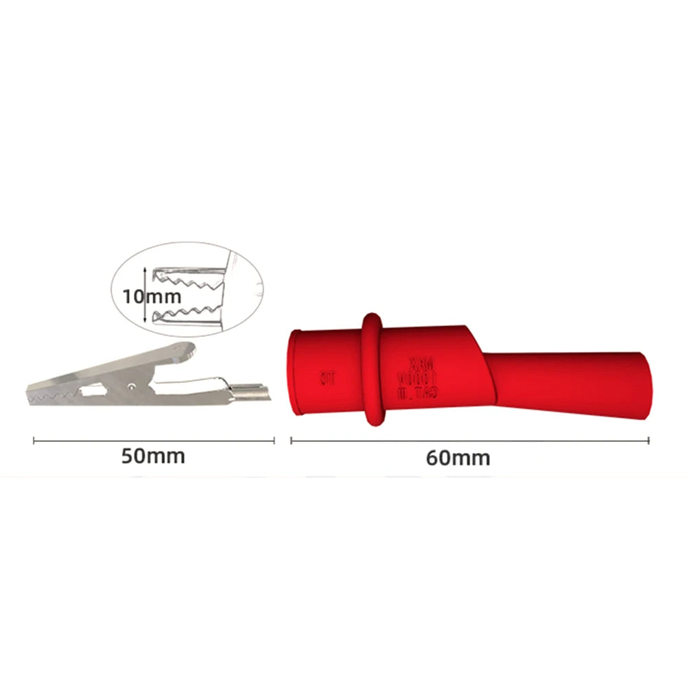 High Voltage Clips Test Leads Testing Equipment Versatile Connection Soldered Joints Ergonomic Grip For Multimeter Probes