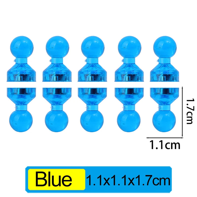 100x Magnetic Push Pins Strong Fridge Magnets Whiteboard Map Tacks