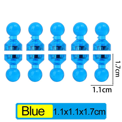 100x Magnetic Push Pins Strong Fridge Magnets Whiteboard Map Tacks