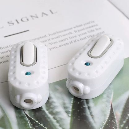 1pc Night Light Power Cord Switch Control Light Wiring Switch New White Bedside Switch Lamp Fan