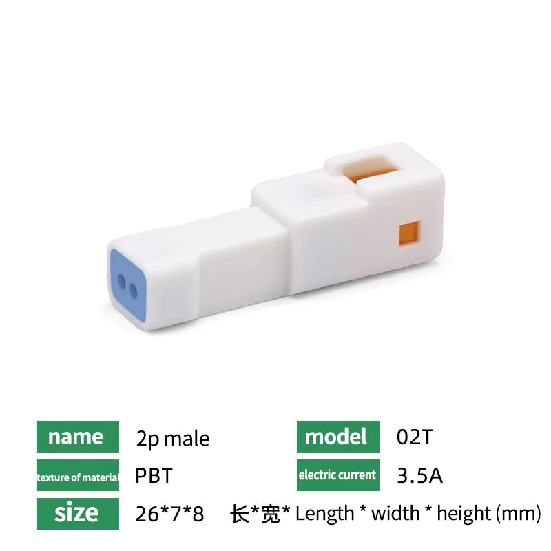 Automotive Connectors JST02R-JWPF-VSLE 2/3/4/6/8 Pin Waterproof Connectors Male and Female Butt Plugs