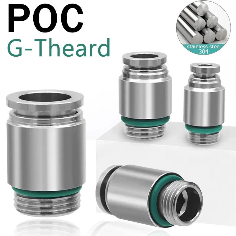 Stainless Steel 304 POC-G Internal Hexagonal Quick Insertion Pneumatic Fitting Gas Pipe Quick Insertion Joint