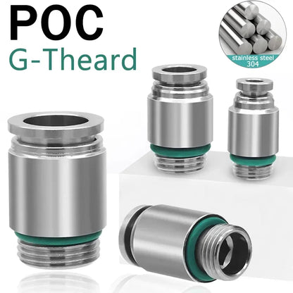 Stainless Steel 304 POC-G Internal Hexagonal Quick Insertion Pneumatic Fitting Gas Pipe Quick Insertion Joint