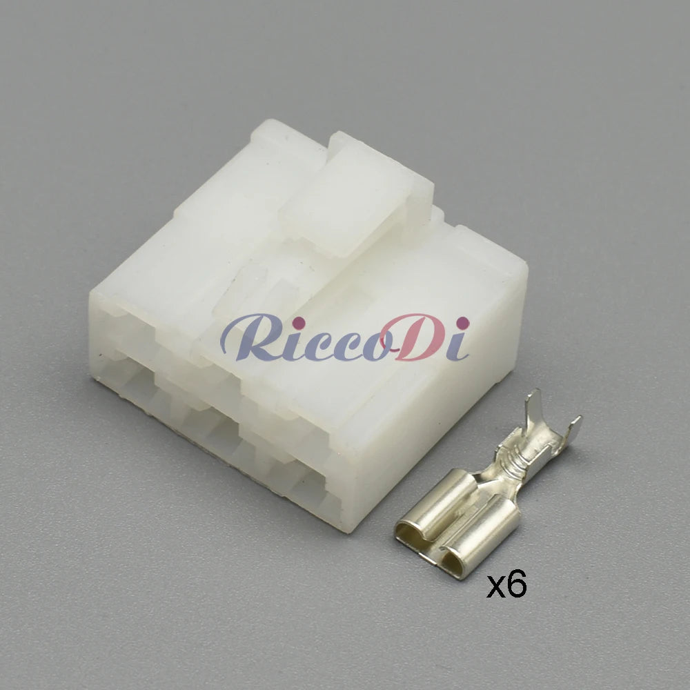 6 Pin Automotive Electrical Wiring Connector 6.3mm Female Male Socket 6120-2063 6110-4563