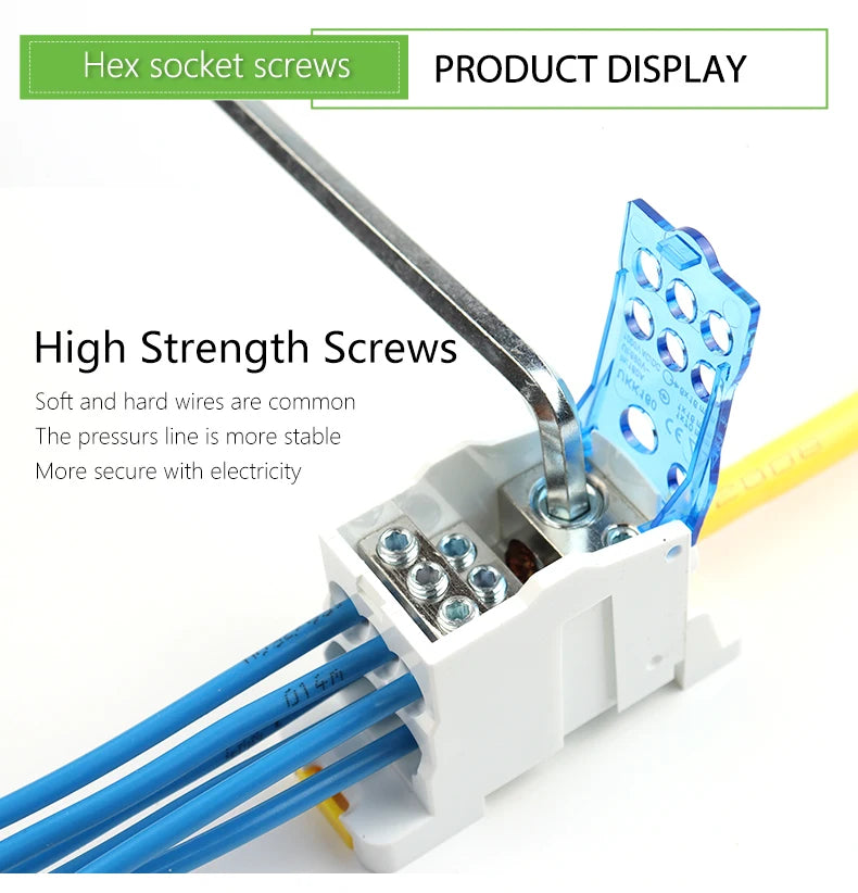 UKK80A Single-Pole Splitter Box Large Current One Into Multiple Branch Line Terminal Rail Splitter 125A 160A 250A