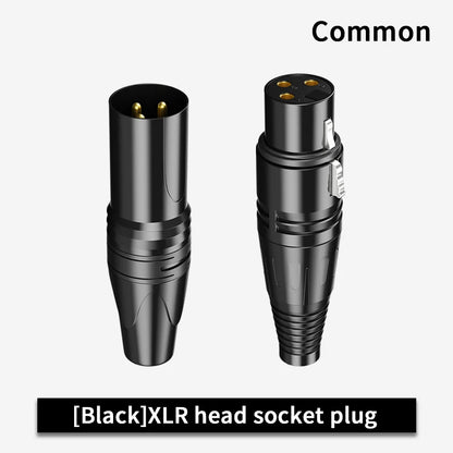3Pin XLR Color Head Pure Copper Pin Male and Female Audio Microphone Connector Canon Welding Plug Socket