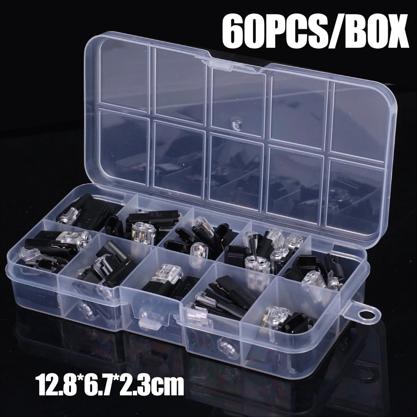 60pcs/set Waterproof Plug Wire Connector 2 Pin Way Cable Plug Car Electric Wire Snap Connectors Strip Terminal Connection Tool