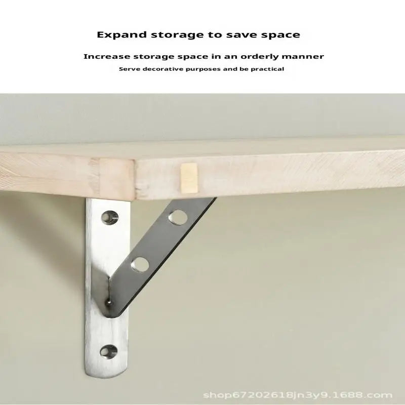 2Pcs Angle Bracket Heavy Duty For Wall Angle Bracket Stainless Steel L Type Bracket