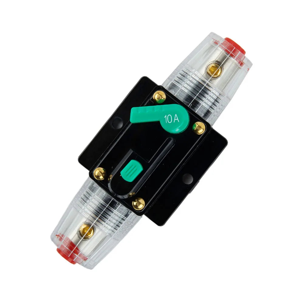 Car Boat 10A to 100A AMP Circuit Breaker Fuse Reset for 12V 24V 48V DC with Waterproof Housing and Manual Reset for Overload