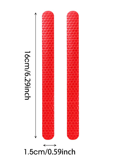 Car Reflective Safety Strip Stickers Rearview Mirror Warning Tape 6/2PCS