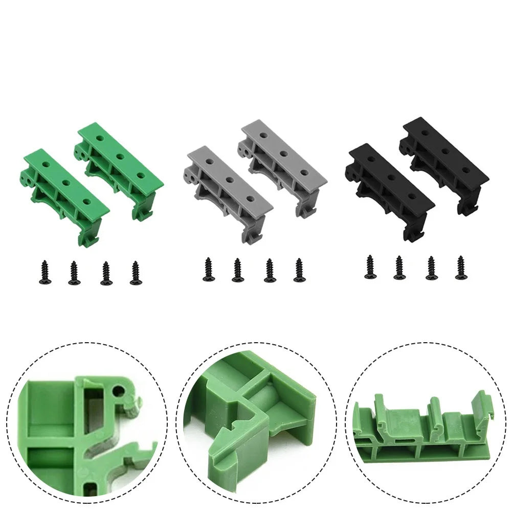 PCB DIN C45 Rail Mount Adapter for DIN 35 Mounting Rails, Plastic PCB Bracket Clips, 35mm Electrical Part