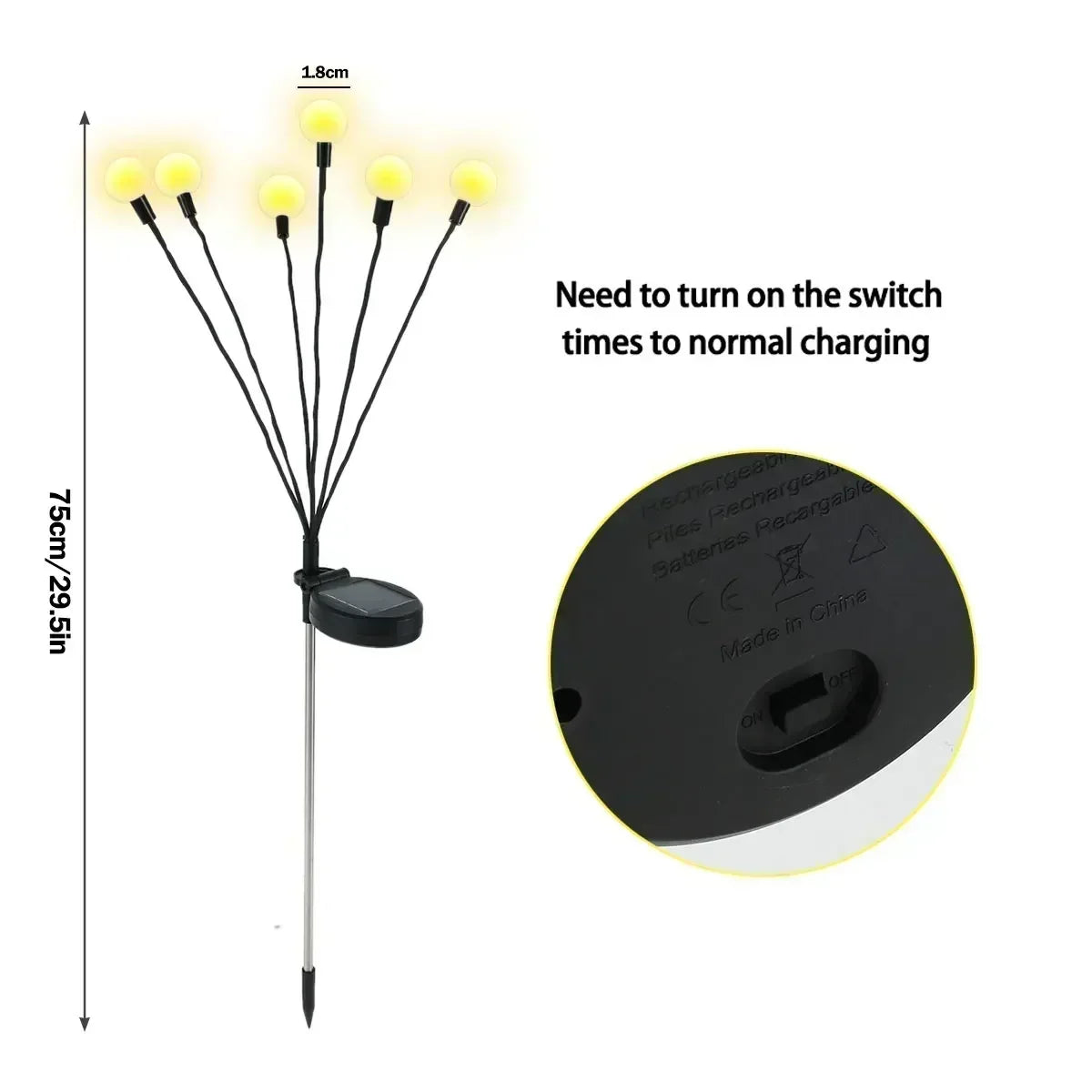 Solar Garden Lights, 6/8/10 LED Firefly Outdoor Landscape Wedding, Christmas Decoration Lawn Lamps