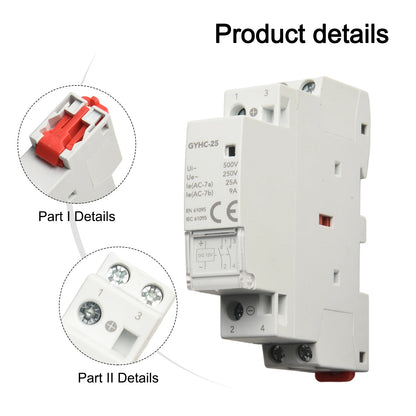 25A Contact Din Rail Mount RoHS Compliant Transparent Flip Cover Flame Retardant Plastic Low Power Consumption