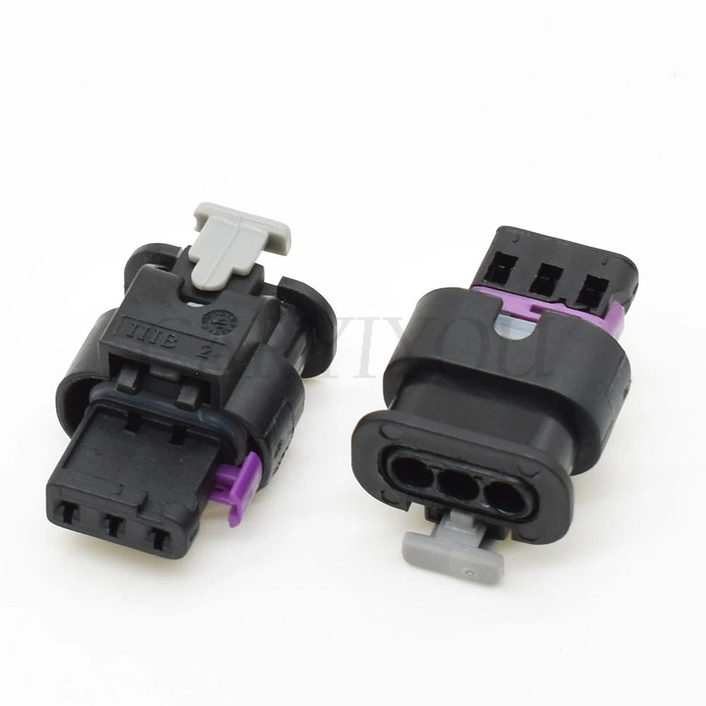 3-Pin 1.2mm Waterproof Electronic Connector 1718653-1 4F0973703A DJ7033WA-1.2 PA66 for VW Audi