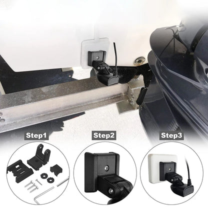 Skimmer Mount Black Transducer Mount 1 Set Included Adjustable Angle Design Marine-grade Material For XNT Sensors