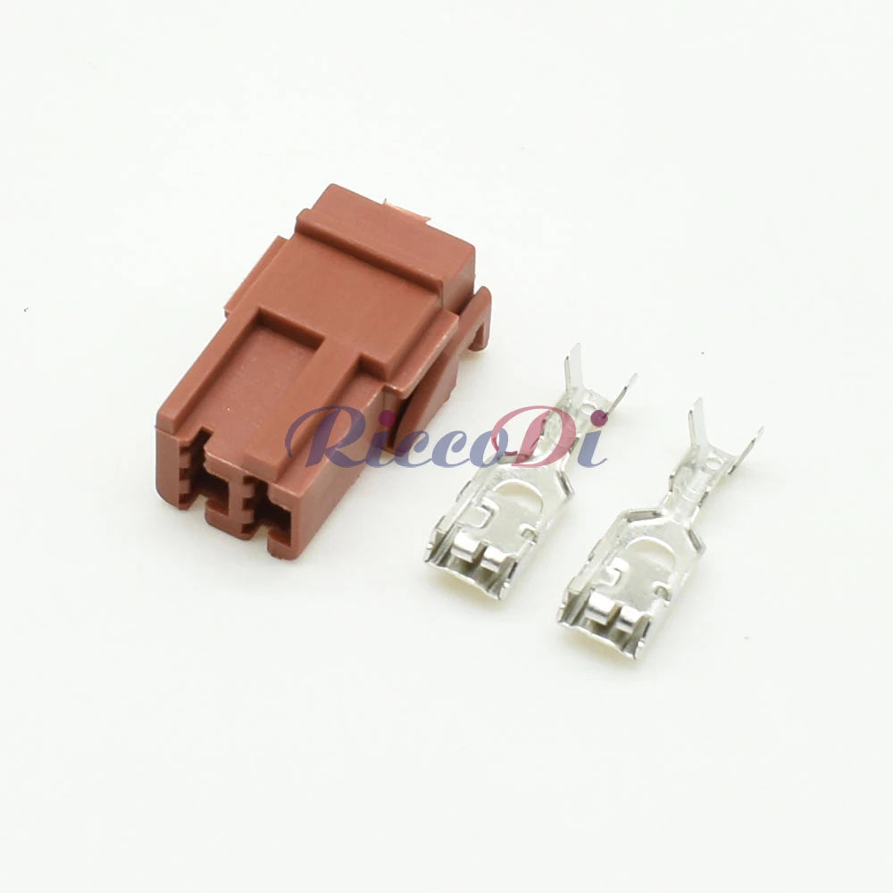 DJ7021-4.8-11/21 AMP TYCO 2-Pin Unsealed Automotive Connector OEM 1-142680-1 1-144835-2