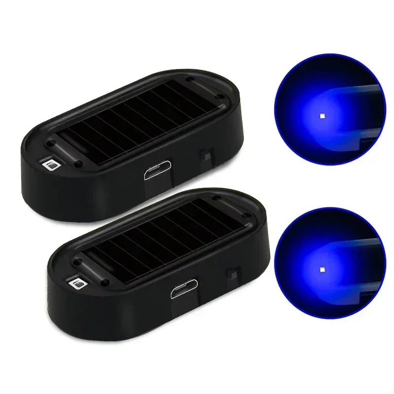Solar Powered Fake Security Alarm LED Flashing Anti-Theft Light 2/1PCS