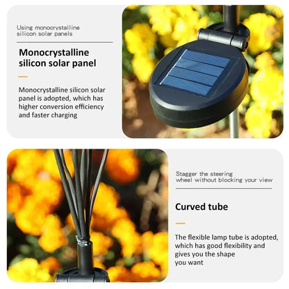 Solar Garden Lights, 6/8/10 LED Firefly Outdoor Landscape Wedding, Christmas Decoration Lawn Lamps