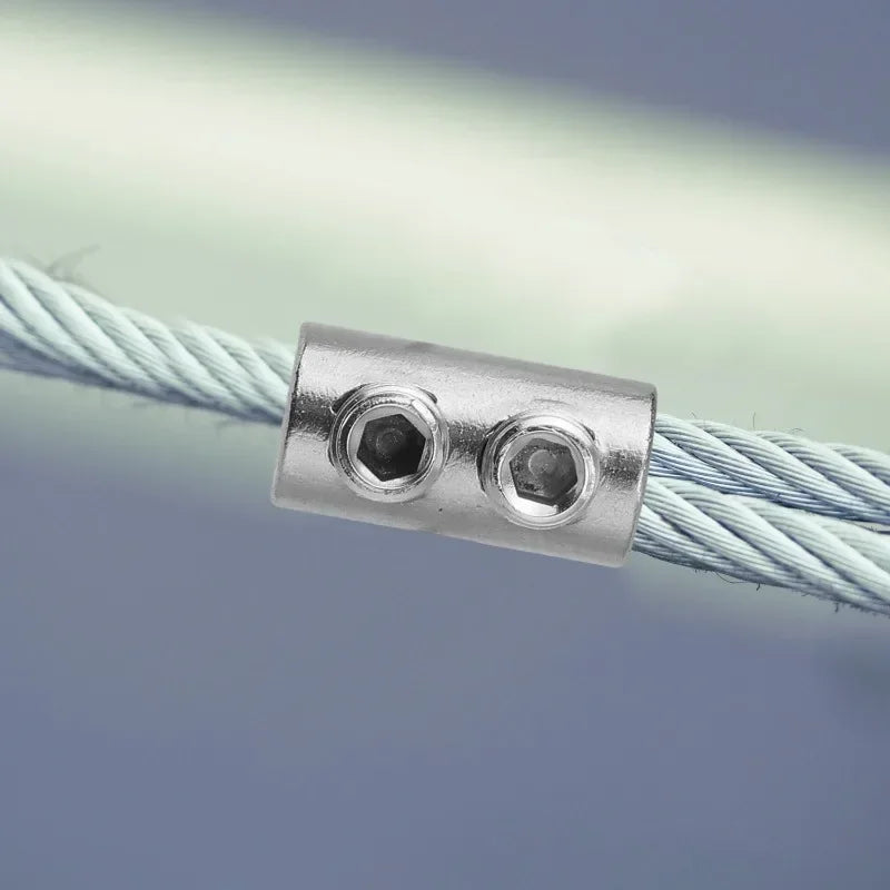 Steel Wire Rope Cable Clamp – Waterproof Metal Copper Adjustable Fixed Clip Crimp Ring Sling Fastener (1/50PCS)