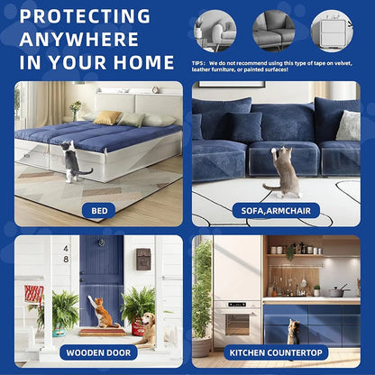 PVC Sofa Clear Waterproof Tape Furniture Guard Transparent Self-Adhesive Cats From Scratching Furniture Protectors Tape