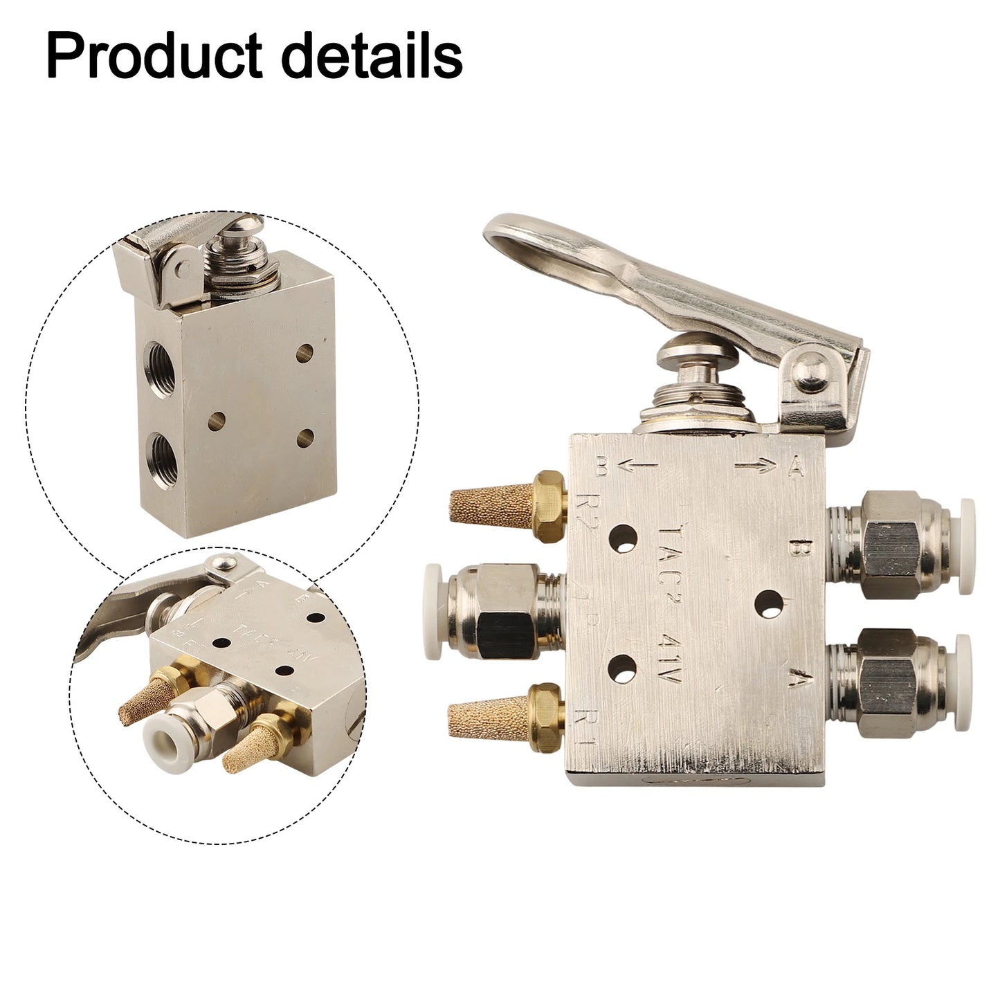 TAC2-41P+34T Pneumatic Valve 2 Position 3Way Mechanical Valve With 6mm Connector Pneumatic Switch Valve For Automatic Equipment