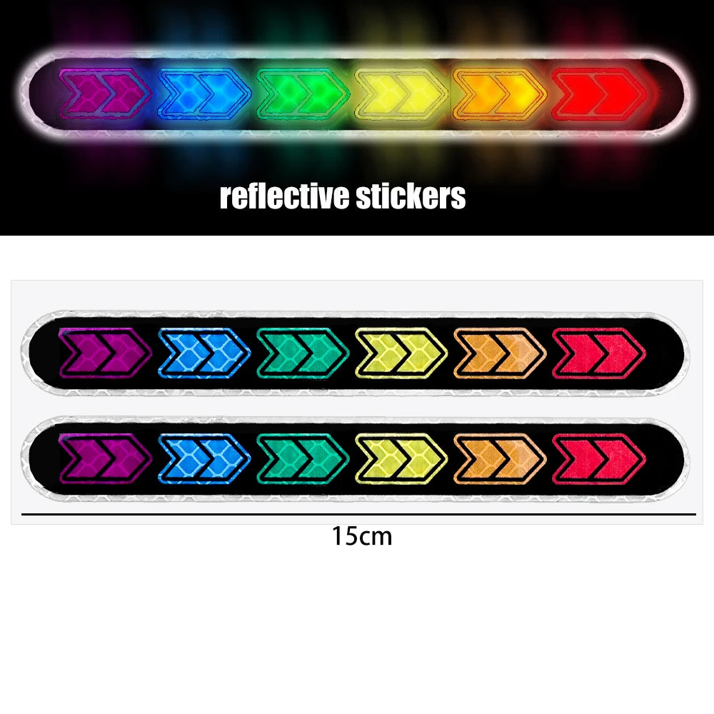 Car Reflective Mirror Safety Warning Stickers – Adhesive Reflective Tape for Auto Decor & DIY Styling (2pcs)