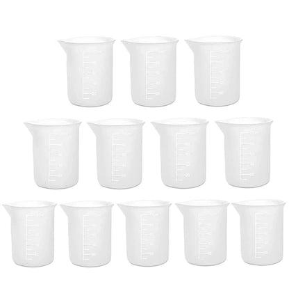100ml Measuring Cup Transparent Plastic Beaker for Kitchen Lab