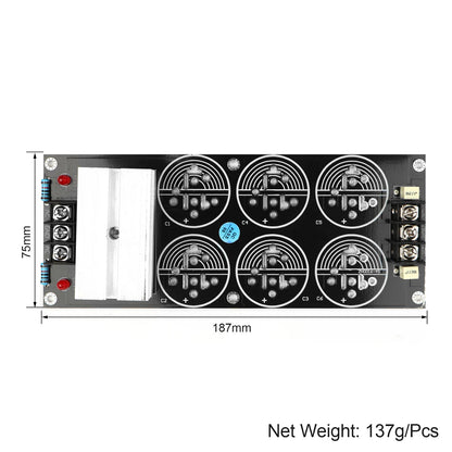 Schottky Rectifier Power Supply Board with 6 Capacitors 120A for DIY Speaker Amplifier