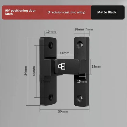 Latch Deadbolt Indoor Non-Punch Surface Mounted Door Lock Bathroom Sliding Door Buckle Snap Bolt Old-Fashioned Room Privacy Lock