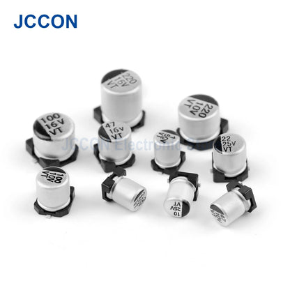 SMD Aluminum Electrolytic Capacitor 6.3V–100V 0.47UF–1000UF for Electronic Circuits and Devices