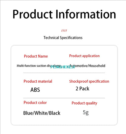 Multifunctional Car Glasses and Card Clip Suction Holder Double Clip