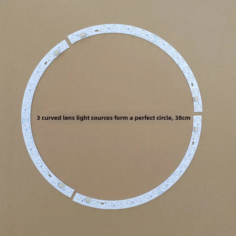 Curved LED Strip 38cm Curved Fan Light LED Strip Three-Color Changing Magnetic Mount 36W For 38cm Diameter Fan Lights
