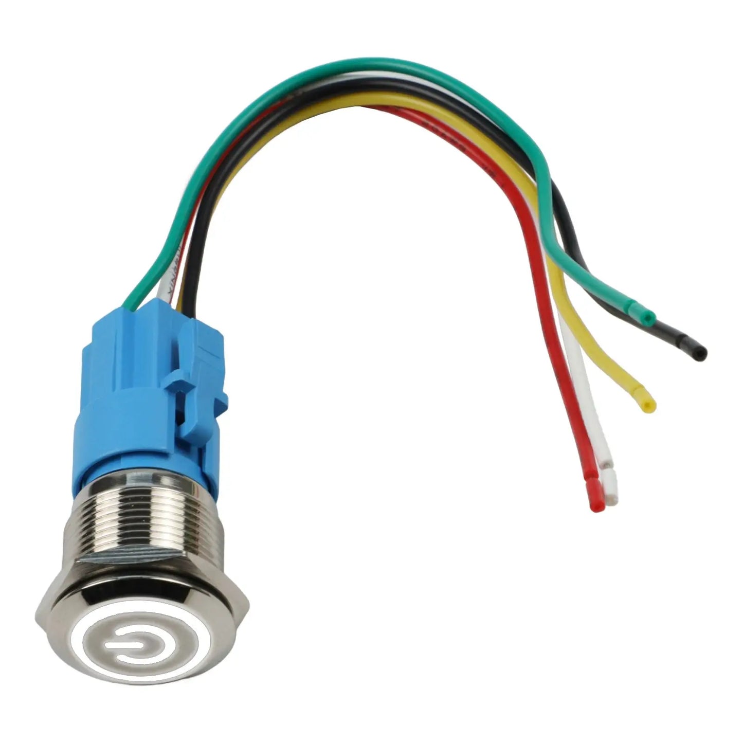 Control Systems Yellow Light Momentary Button Switch 12-24V Momentary Push Button Compact Push Button IP66 Push Button