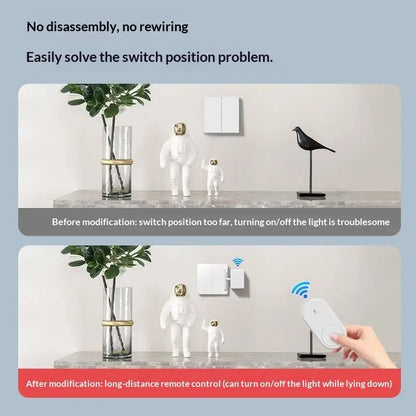1pc Intelligent Type-C Rechargeable Lazy Remote Control Switch Wireless Control Light Switch Off Tool Automatic Button Pusher