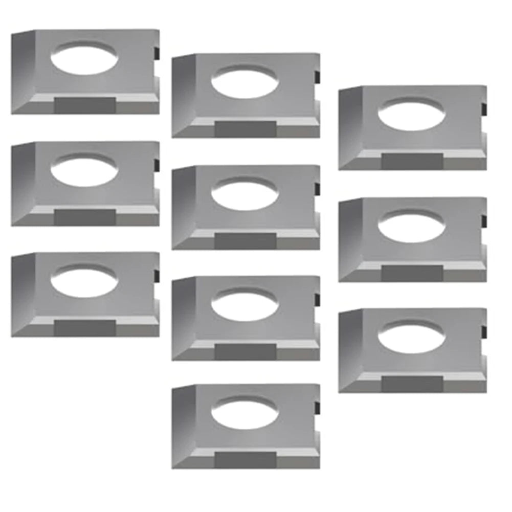 10pcs Carbide Inserts 14.27x14.27x2.0mm-50° Carbide Blade Cutter Replacement Aspirer Blade With Plastic Storage Box