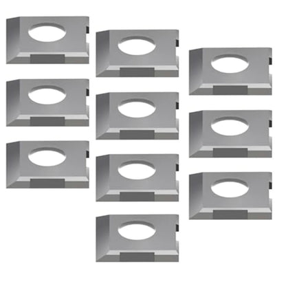 10pcs Carbide Inserts 14.27x14.27x2.0mm-50° Carbide Blade Cutter Replacement Aspirer Blade With Plastic Storage Box