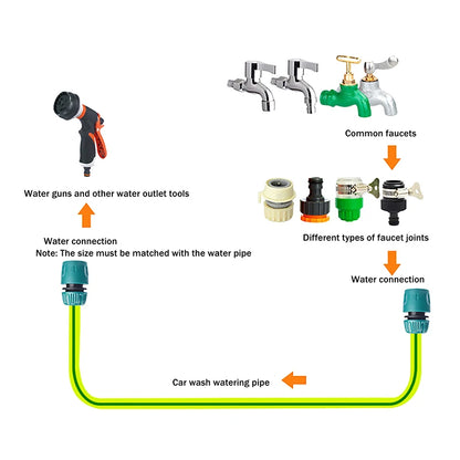 New Universal Faucet Connector Tap Connector Adapter Garden Kitchen Water Hose Pipe Joiner Fitting Universal