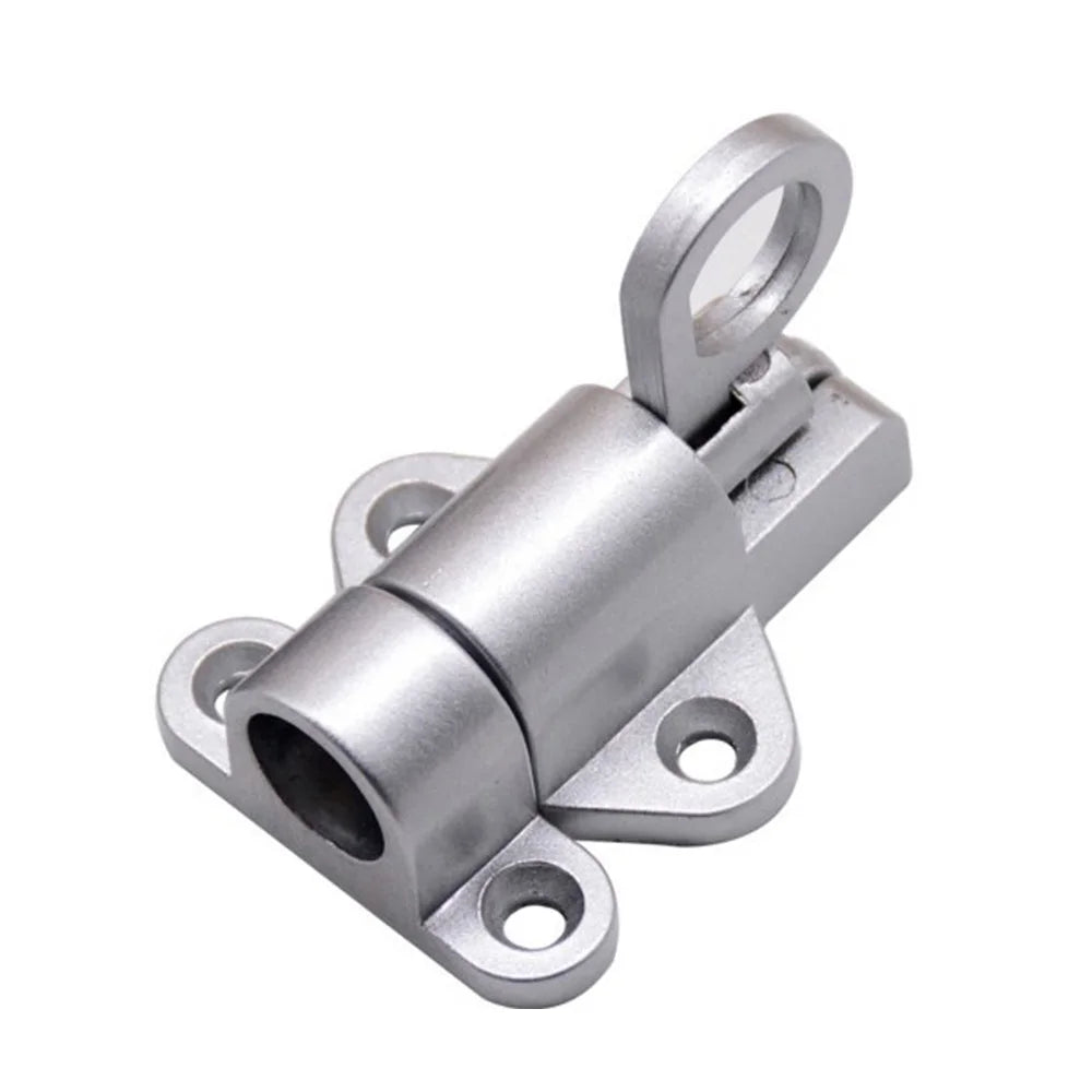 New Latch Bolt Garden Home Pull ring Bounce Gate Door Pull Ring Bounce Hardware Tool Useful Aluminum Alloy Screws