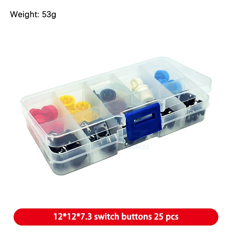 Electronic Component Kit Box with LEDs, Transistors, IC Sockets, Switches, and Jumper Wires