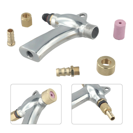 Multi Nozzle Sandblasting Tool Kit with 5 Ceramic Nozzles for Rust and Paint Removal on Metal and Glass with Ergonomic Design