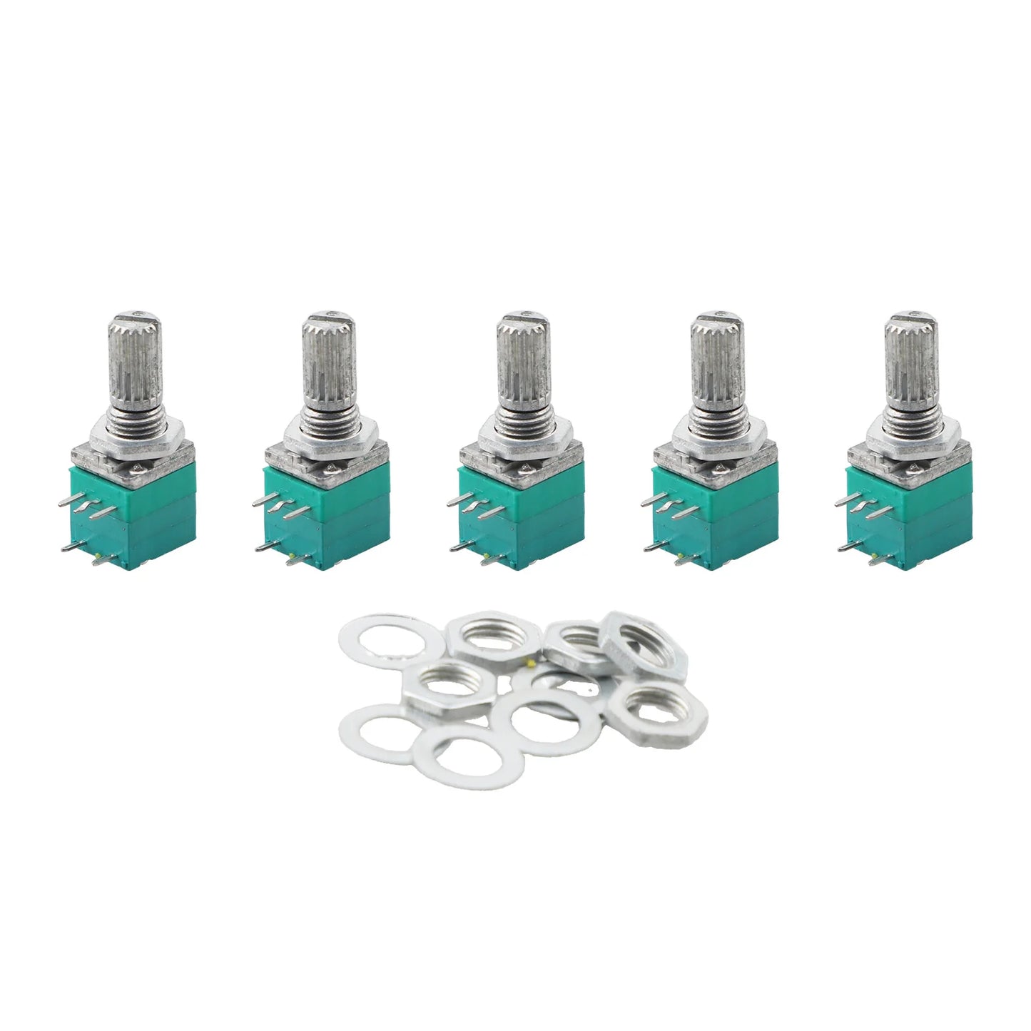 Audio Equipment 60*60*60 Mm Sealing Potentiometer Knurled Shaft Potentiometer Control Device Plastic Shell Single Linear Use