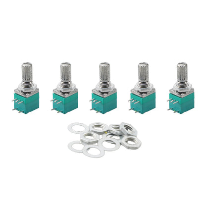 Audio Equipment 60*60*60 Mm Sealing Potentiometer Knurled Shaft Potentiometer Control Device Plastic Shell Single Linear Use
