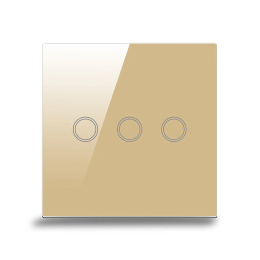 Contemporary 3 Gang Touch Light Switch Engineered to Work Seamlessly With All Your Lighting Fixtures in Any Location